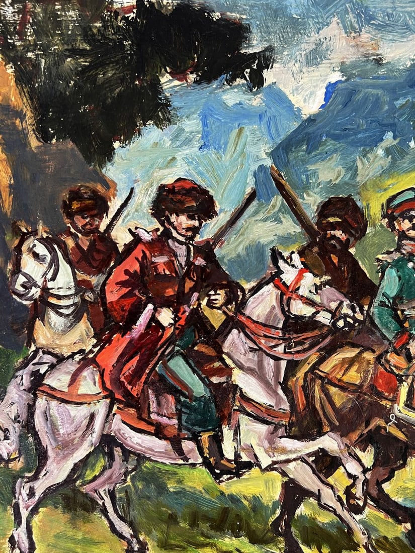 Oil painting Warriors by the river Alexander Litvinov - 7