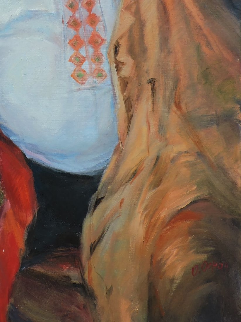 Oil painting Portrait of a Cossack Oksana Osnach - 2