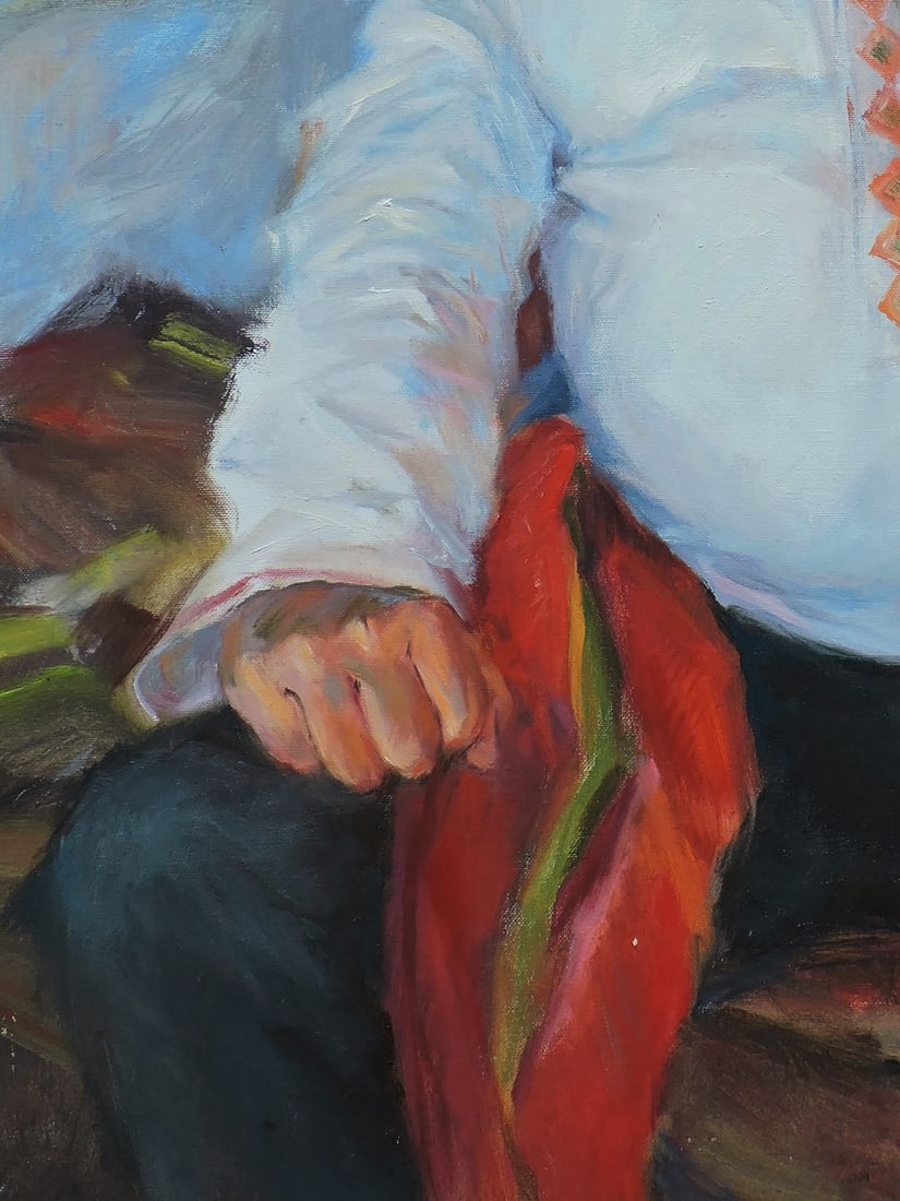 Oil painting Portrait of a Cossack Oksana Osnach - 3