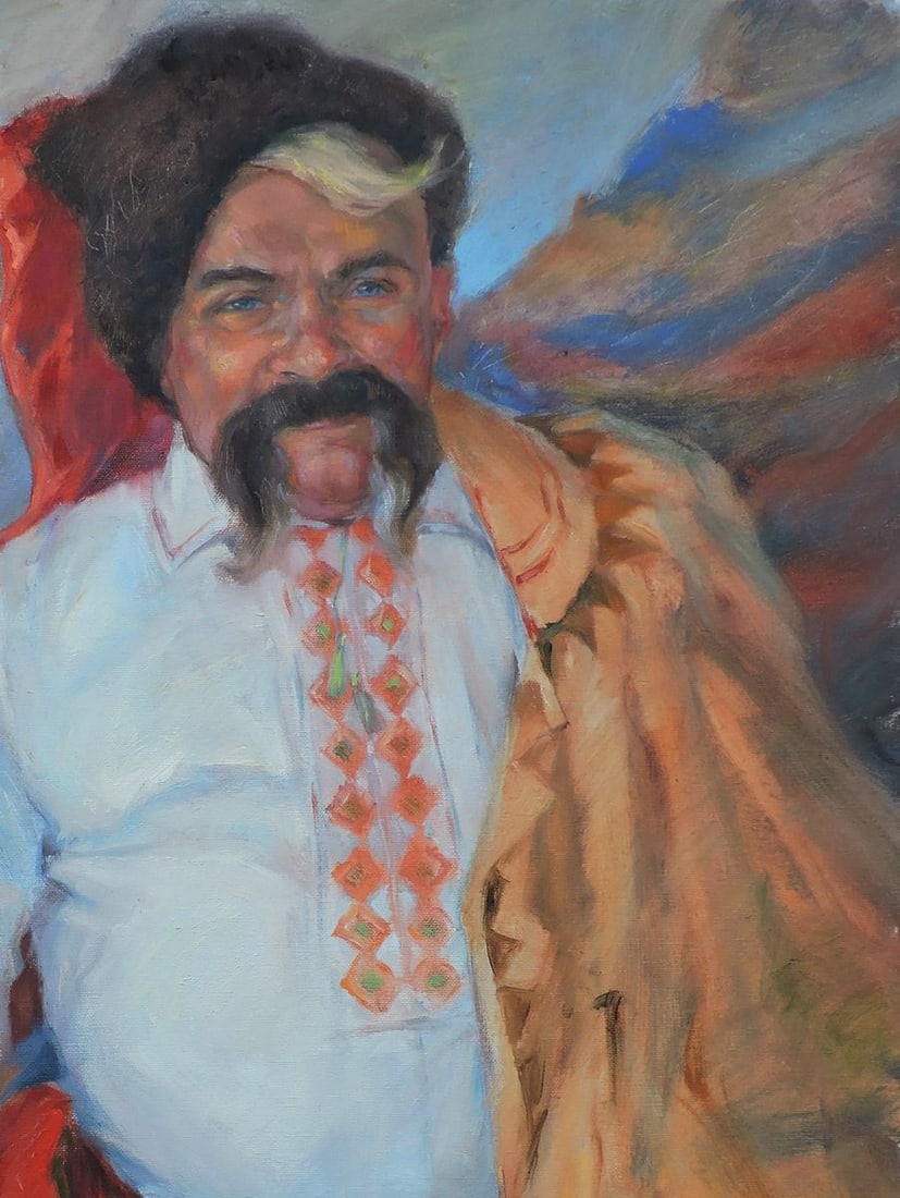 Oil painting Portrait of a Cossack Oksana Osnach - 5