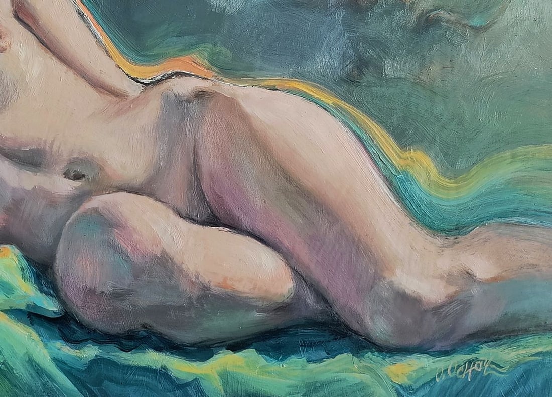 Oil painting Portrait of a dreamy girl Oksana Osnach - 2