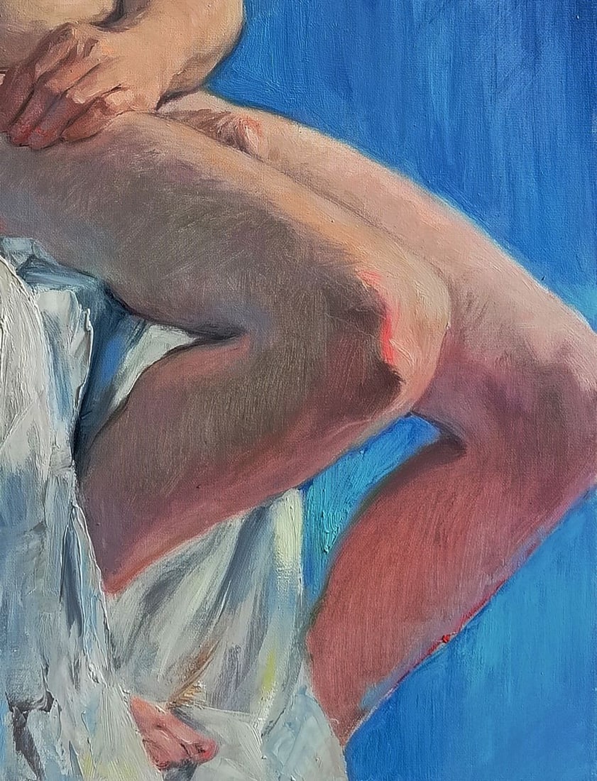 Oil painting Portrait of a pensive man Oksana Osnach - 2