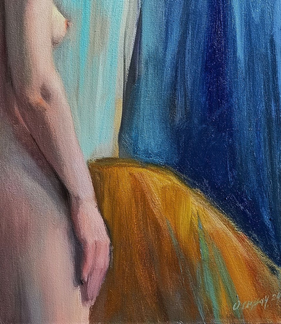 Oil painting Morning portrait of a girl Oksana Osnach - 2