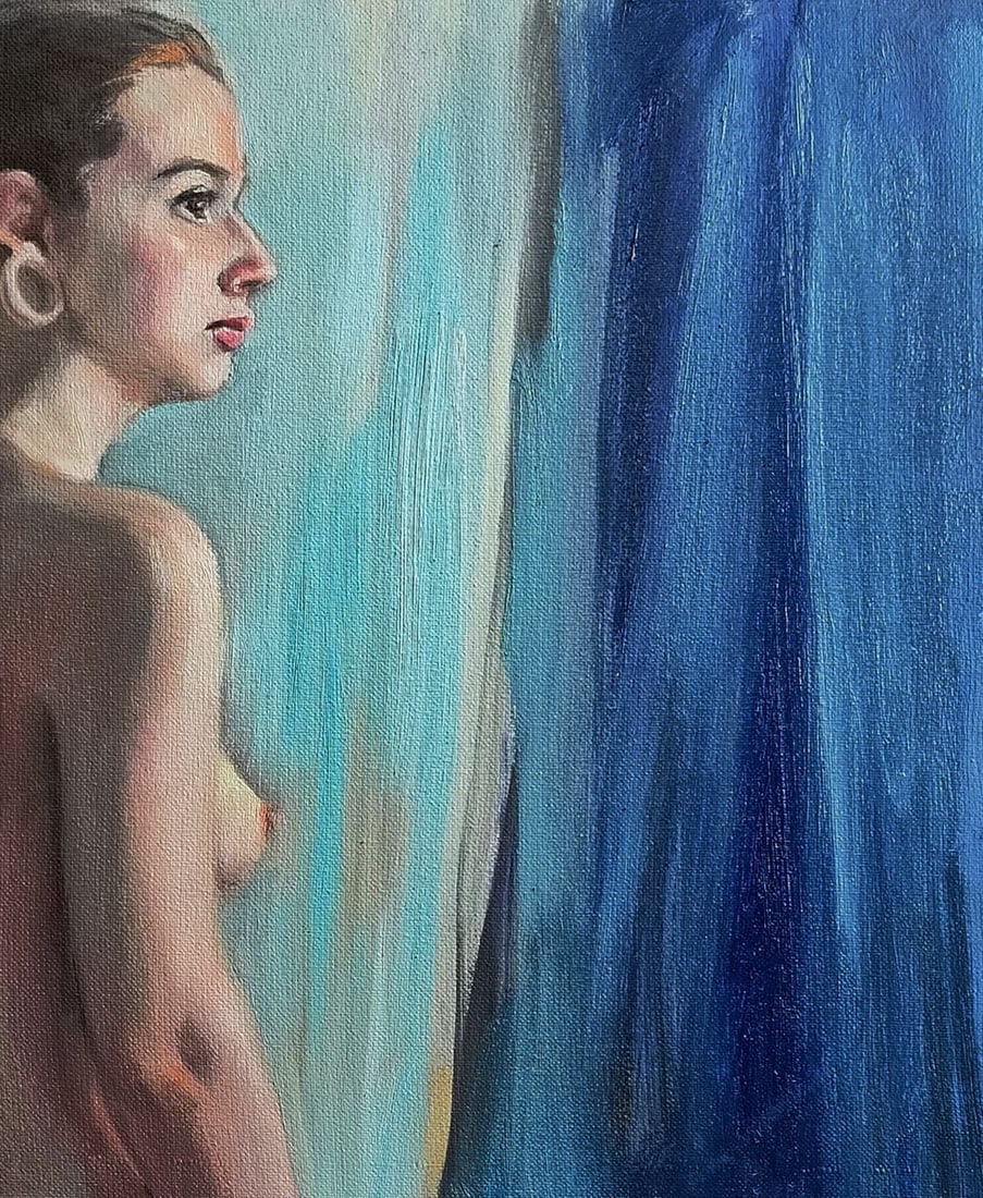 Oil painting Morning portrait of a girl Oksana Osnach - 5