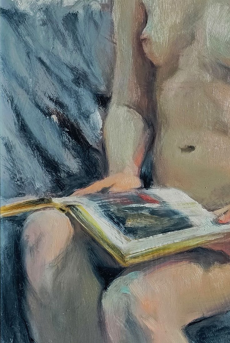 Oil painting Draw wings for a girl Oksana Osnach - 3