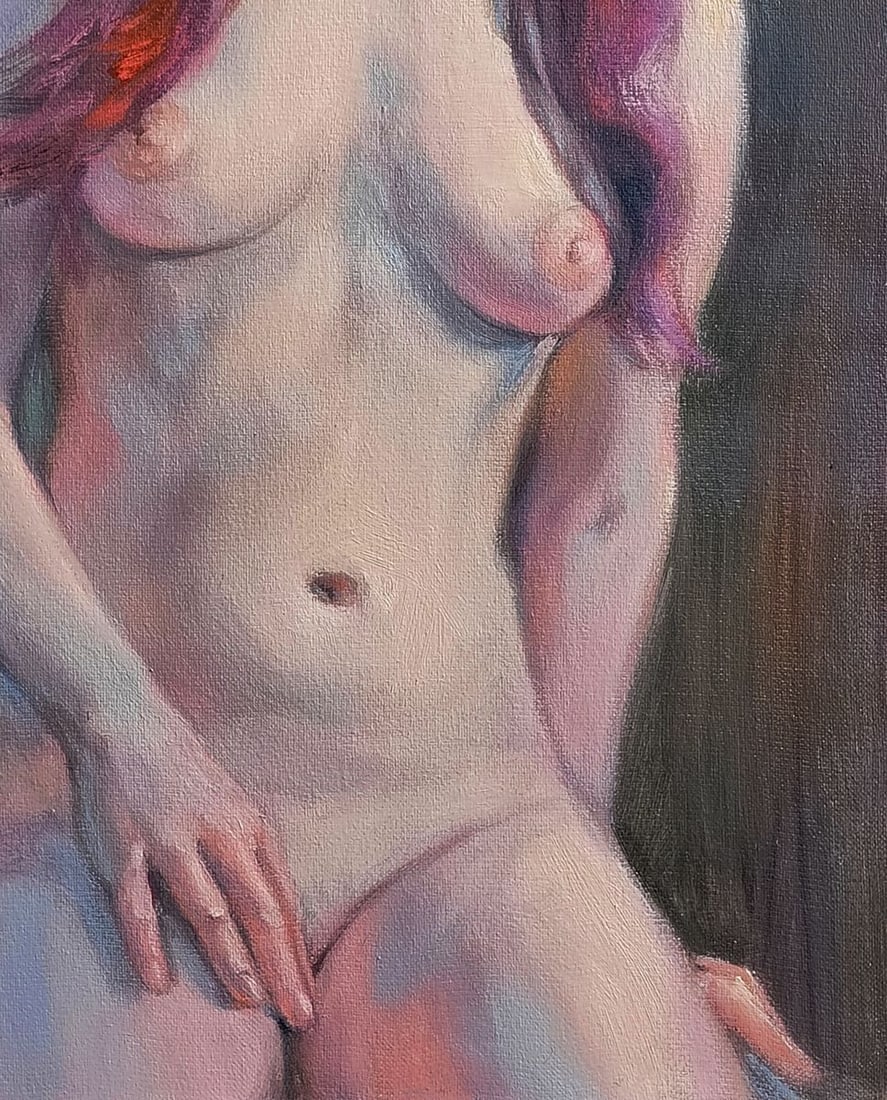 Oil painting Violet color mood Oksana Osnach - 2