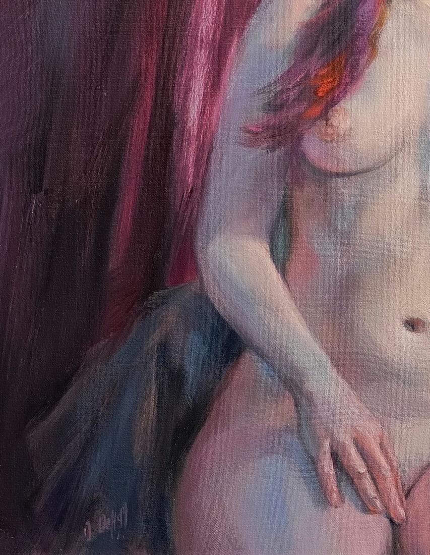 Oil painting Violet color mood Oksana Osnach - 3