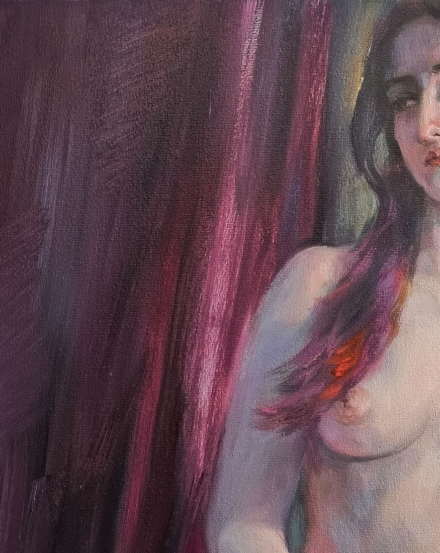 Oil painting Violet color mood Oksana Osnach - 4