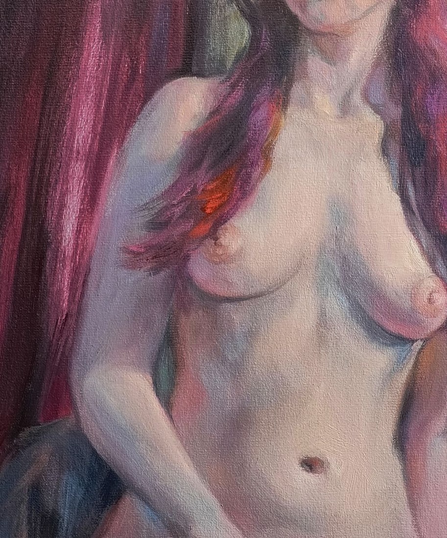 Oil painting Violet color mood Oksana Osnach - 6