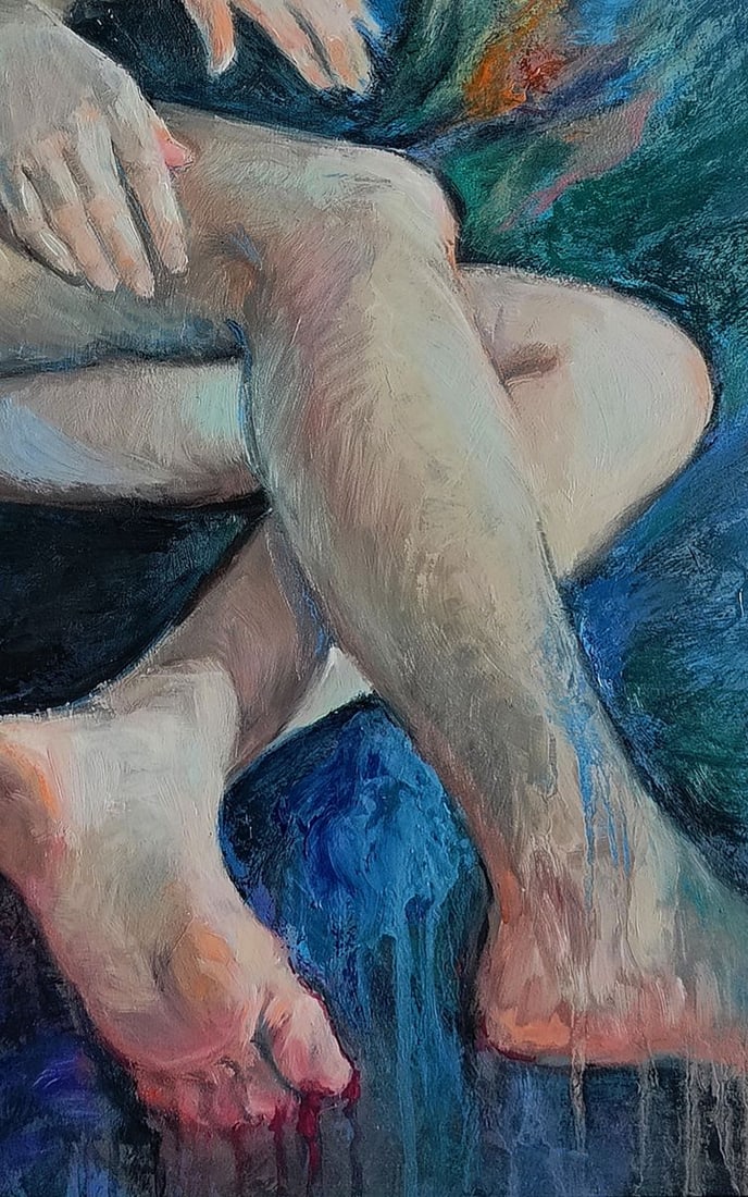 Oil painting The girl is like a mermaid Oksana Osnach - 2