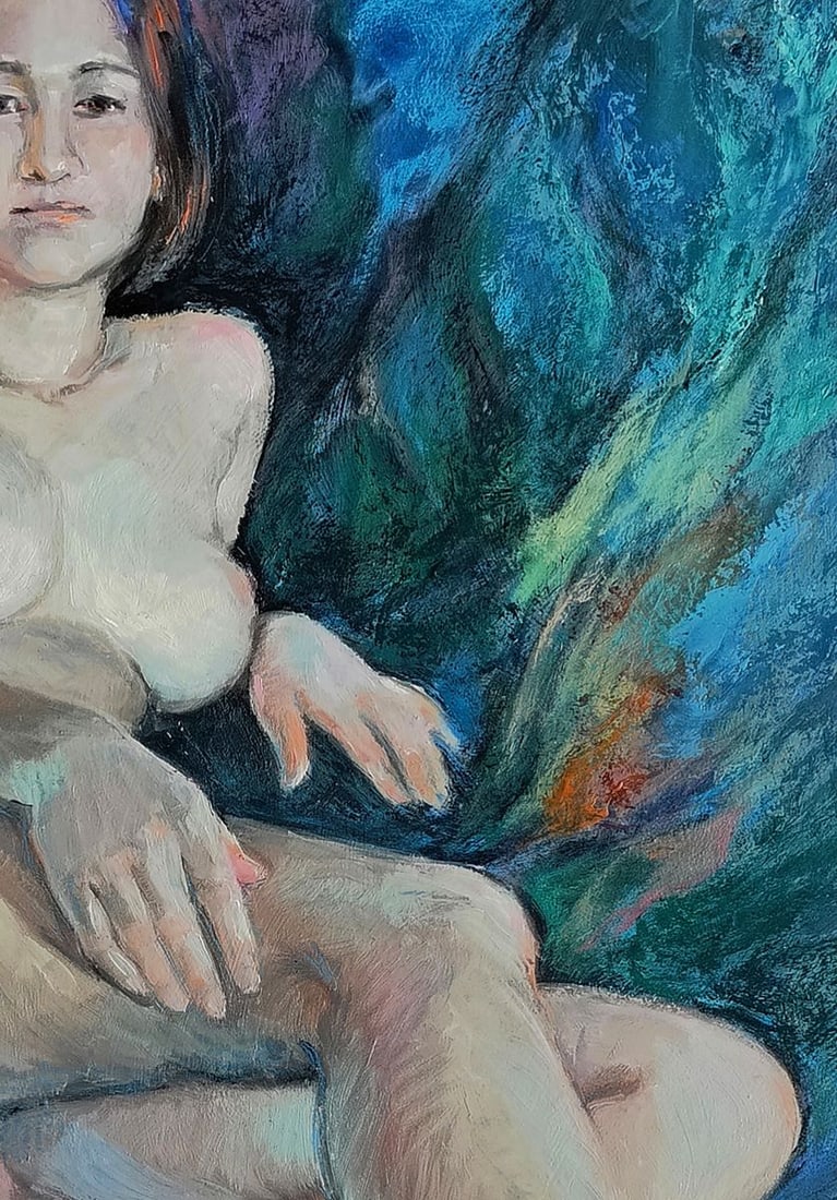 Oil painting The girl is like a mermaid Oksana Osnach - 5