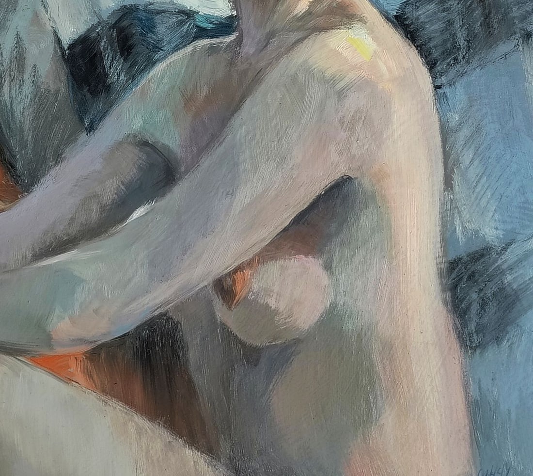 Oil painting Girl with a pensive face Oksana Osnach - 2