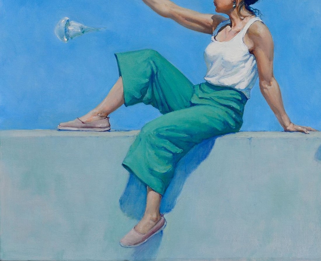 Oil painting Eat fugu fish Oleg Kateryniuk - 4