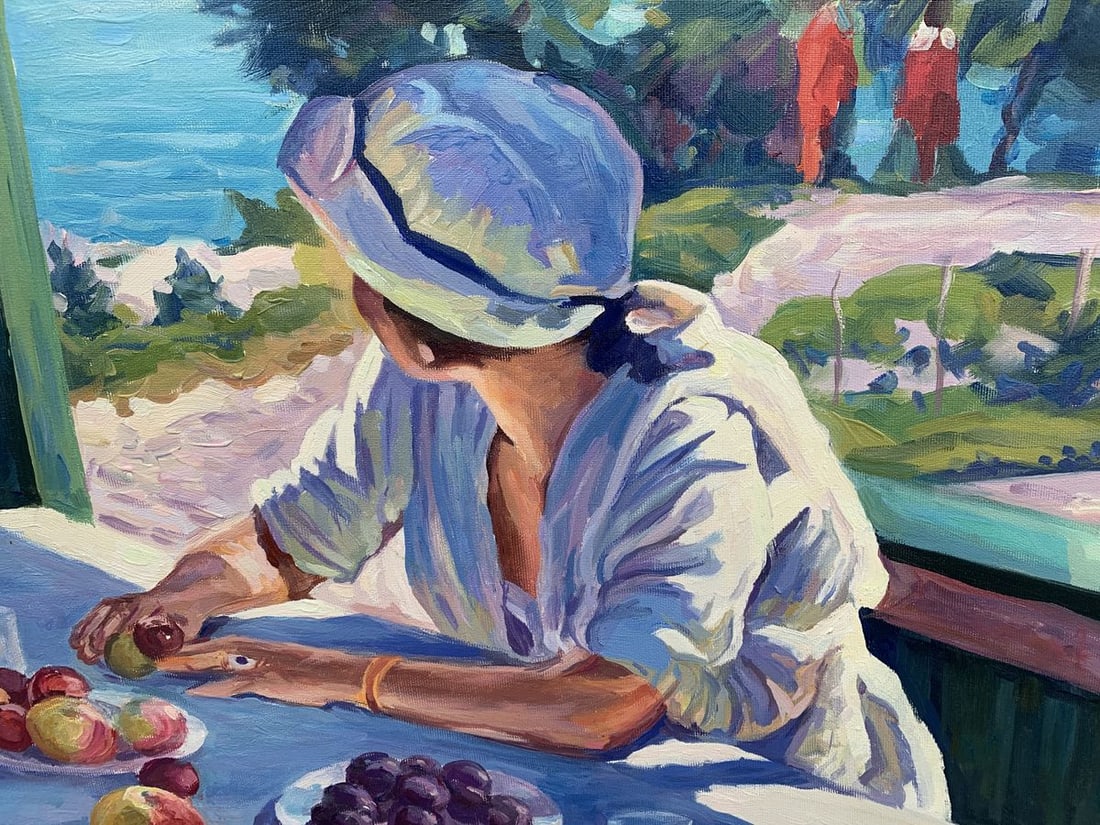 Oil painting On the veranda Unknown artist - 3