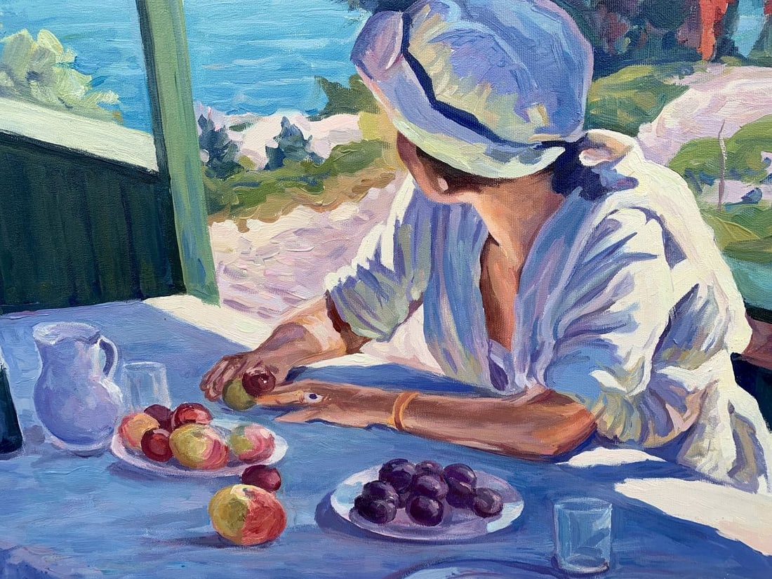 Oil painting On the veranda Unknown artist - 4