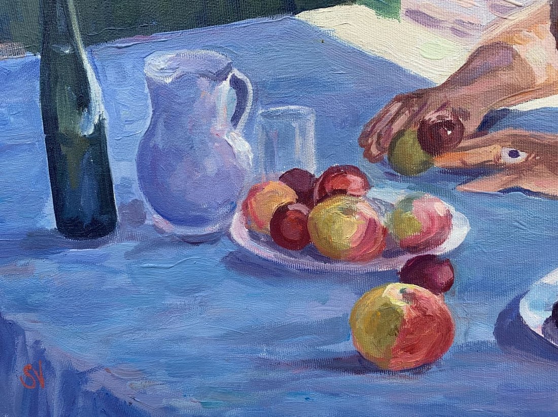 Oil painting On the veranda Unknown artist - 5