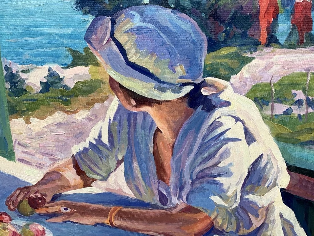 Oil painting On the veranda Unknown artist - 9