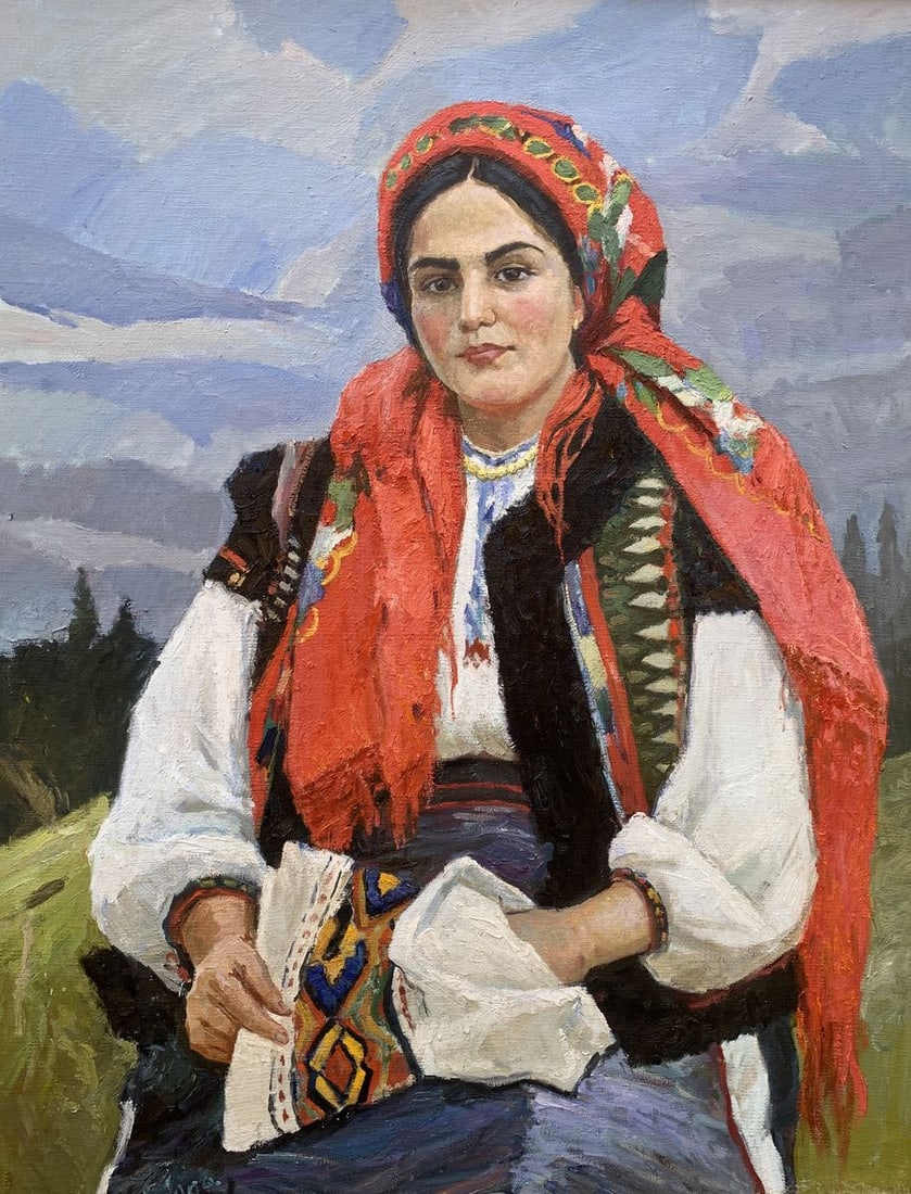 Oil painting Embroiderer Ivan Loboda - 2