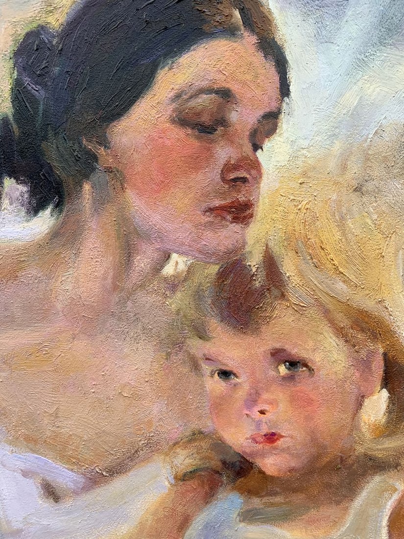 Oil painting Mom and daughter Boris Serdyuk - 2