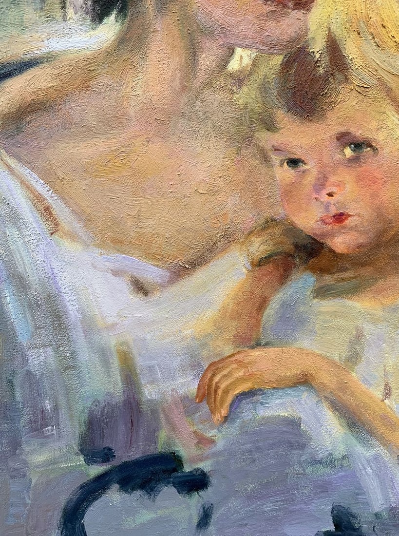 Oil painting Mom and daughter Boris Serdyuk - 3