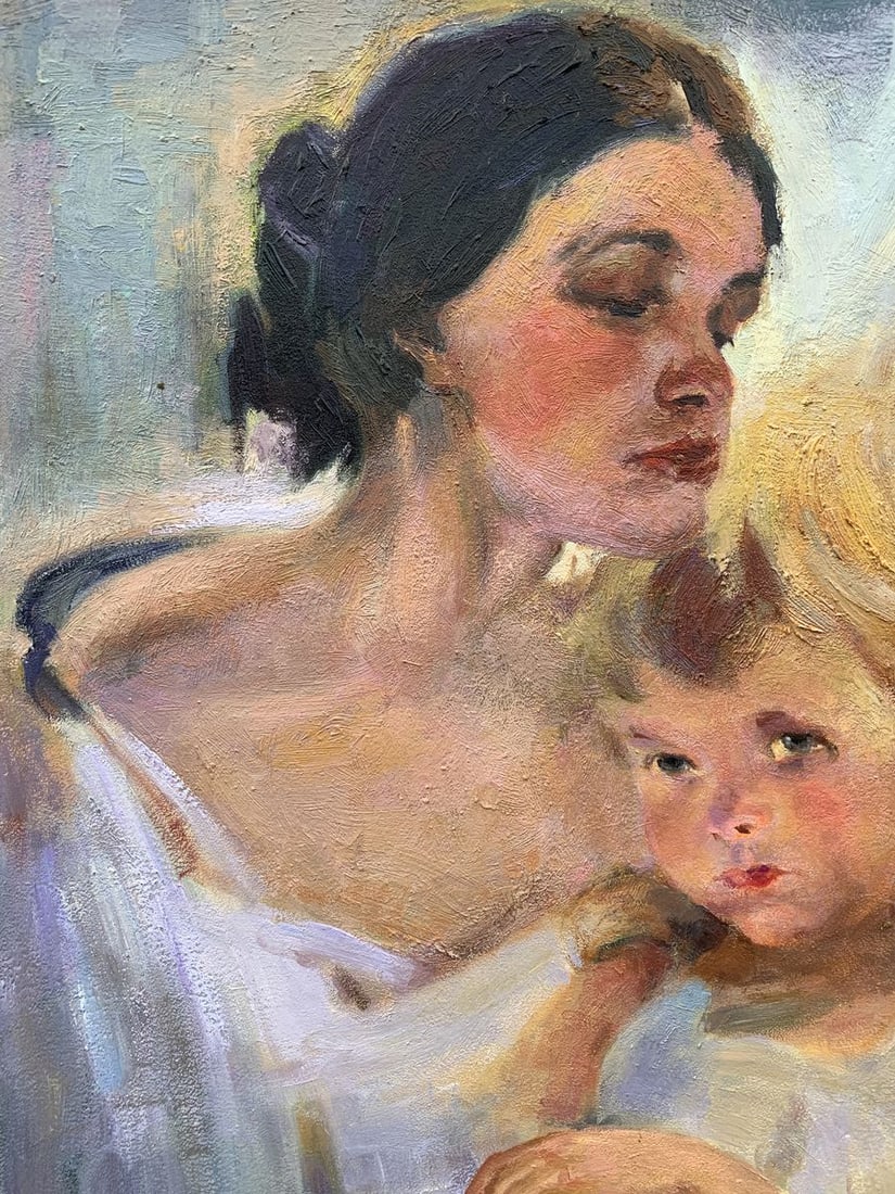 Oil painting Mom and daughter Boris Serdyuk - 6