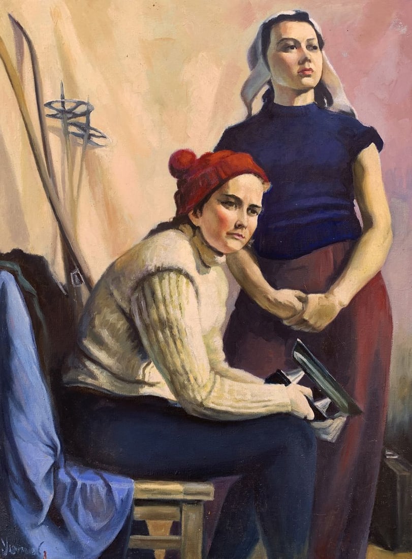 Oil painting Skis and skates Boris Serdyuk: Title: Oil painting Skis and skates Boris Serdyuk Description: No.1733 *** ABOUT THIS PAINTING *** * TITLE: "Skis and skates" * ARTISTS: Boris Serdyuk * SIZE: 80x60 cm/'31.49x23.62 inches' * MEDIUM: o