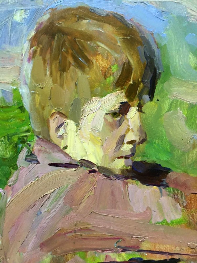 Oil painting Boy portrait Bloshenko Anatoly Mikhailovich - 5