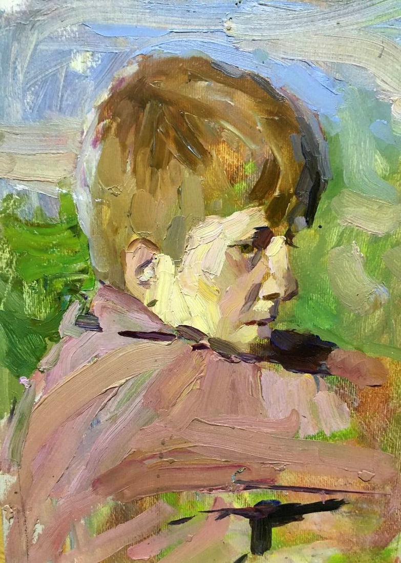 Oil painting Boy portrait Bloshenko Anatoly Mikhailovich - 7