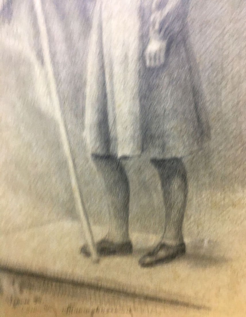 Pencil painting Pioneer leader Ivan Kirillovich Tsyupka - 6