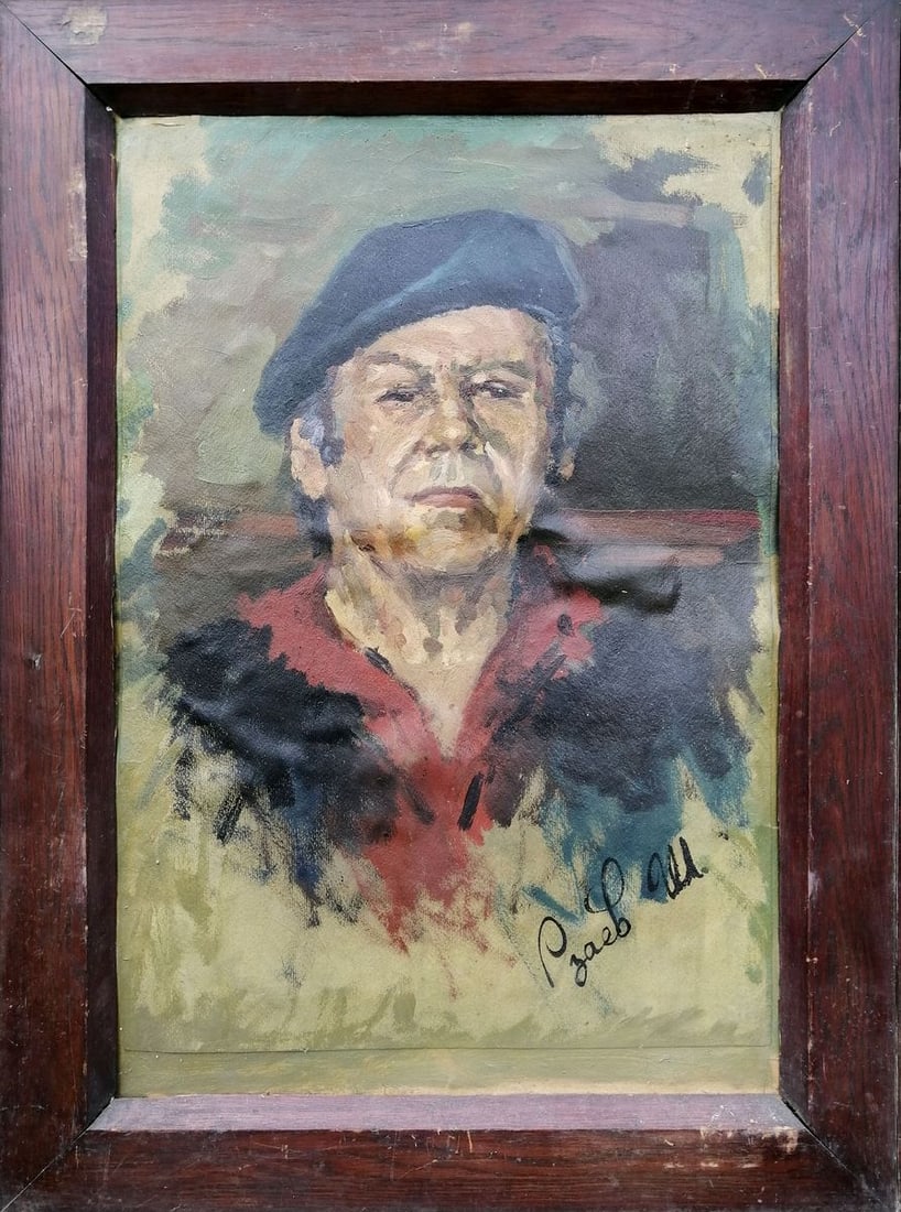 Oil painting Portrait of a man Rzayev Ibragim Sharza oglu: Title: Oil painting Portrait of a man Rzayev Ibragim Sharza oglu Description: No.1144 *** ABOUT THIS PAINTING *** * TITLE: "Portrait of a man" * ARTISTS: Rzayev Ibragim Sharza oglu * SIZE: 64x44 cm/'2