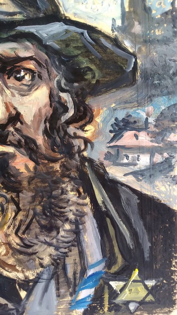 Oil painting Portrait of a Jew Unknown author - 3