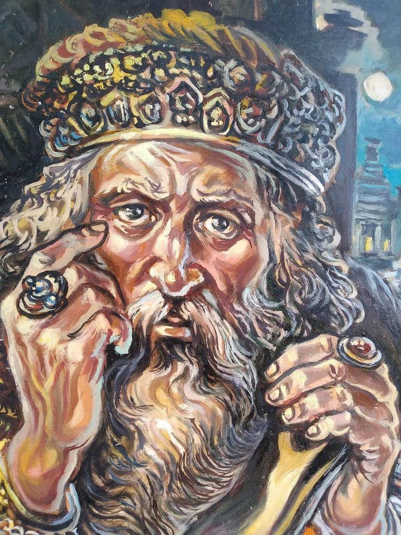 Oil painting Sage behind a book Alexander Arkadievich Litvinov - 2