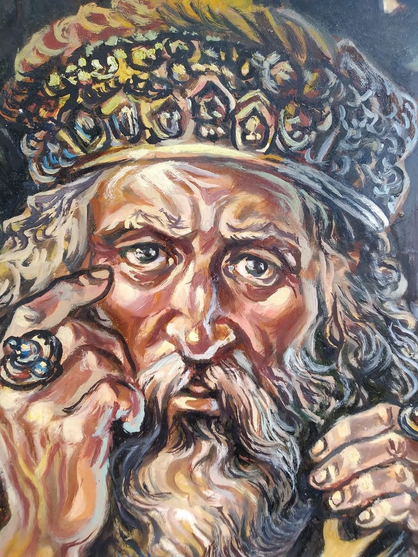 Oil painting Sage behind a book Alexander Arkadievich Litvinov - 6