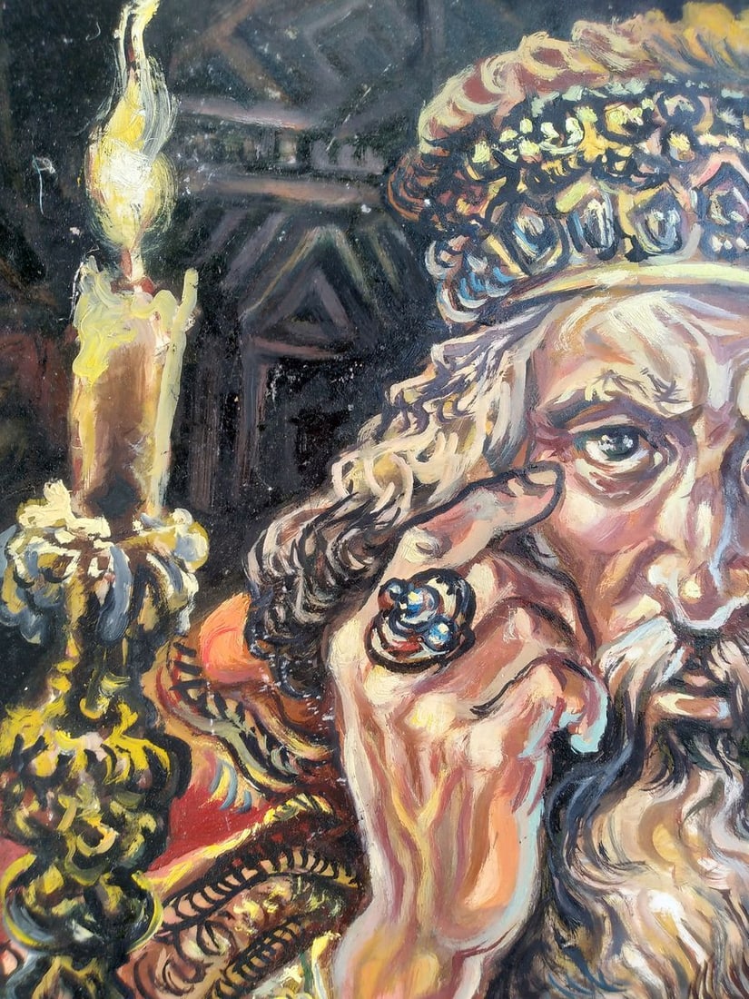 Oil painting Sage behind a book Alexander Arkadievich Litvinov - 8