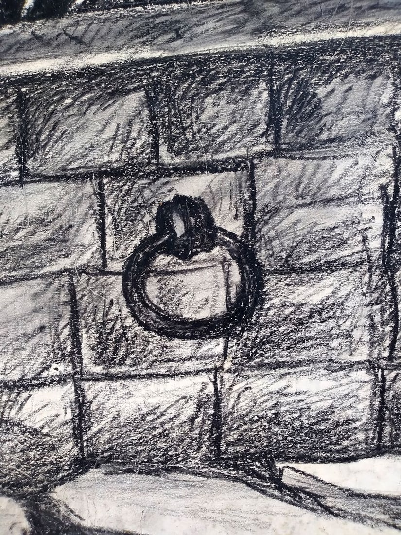 Pencil painting The embankment Unknown author - 4