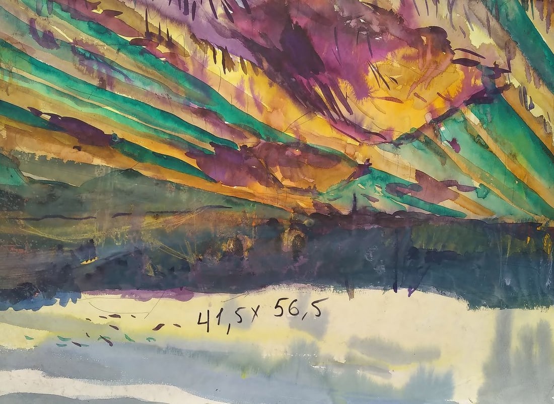 Watercolor painting In the navy Litvinov Oleg Arkad'yevich - 5