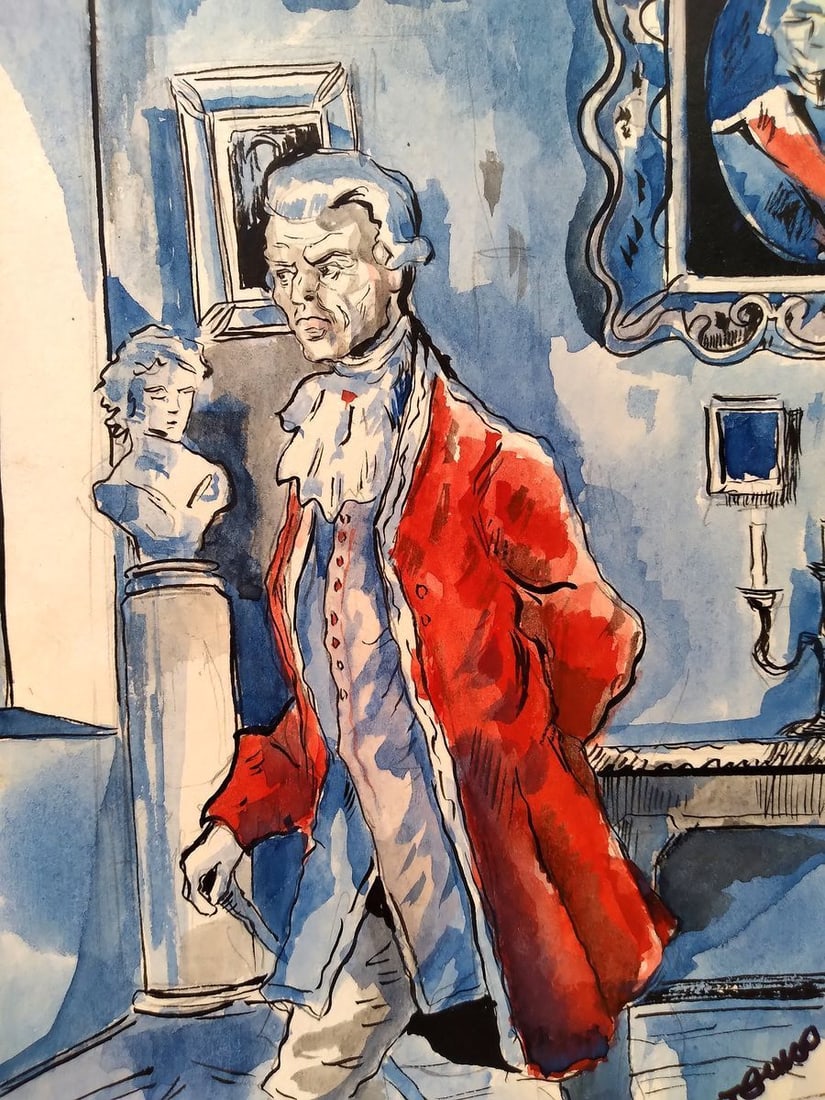 Watercolor painting Portrait of a noble man Litvinov Oleg Arkad'yevich - 2