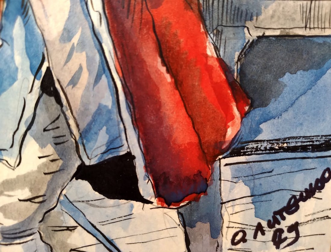 Watercolor painting Portrait of a noble man Litvinov Oleg Arkad'yevich - 6