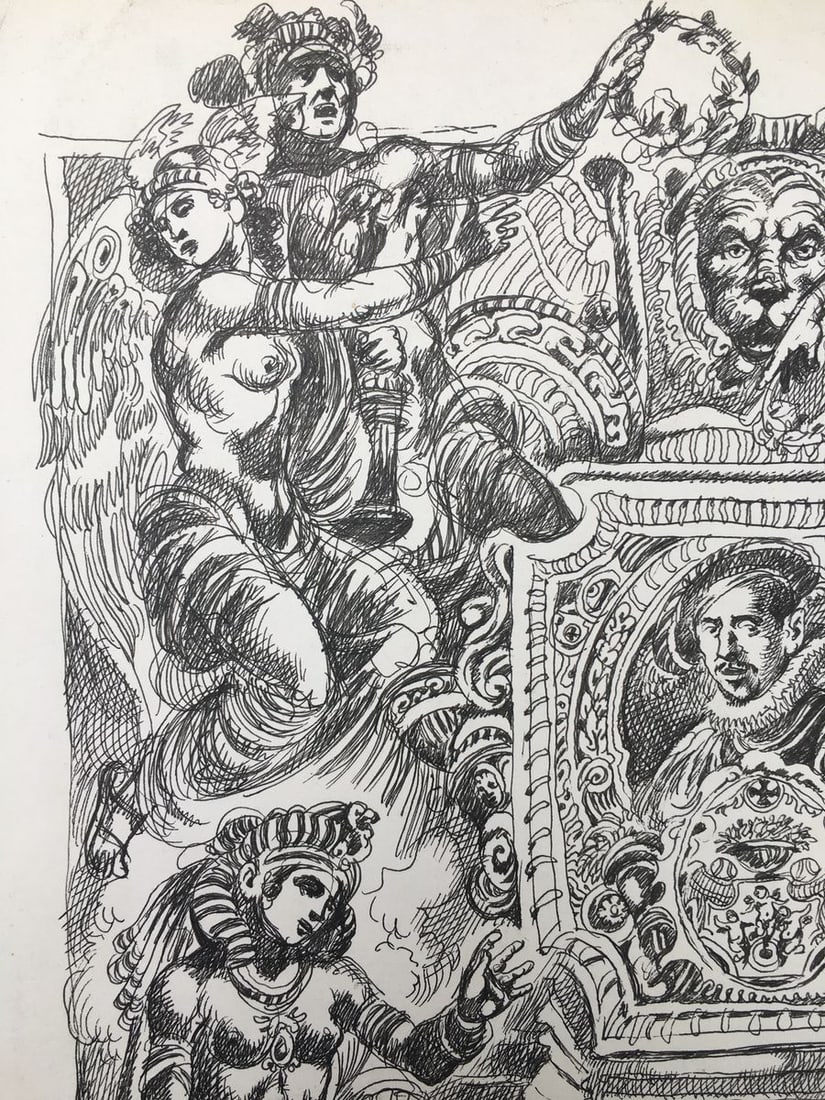 Pen painting Fantasy Alexander Arkadievich Litvinov - 2