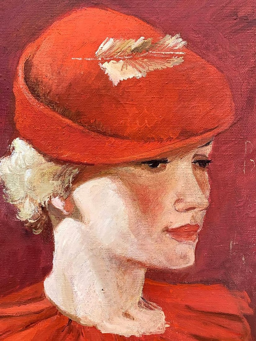 Oil painting Lady in Red Samokhvalov Yu. - 3