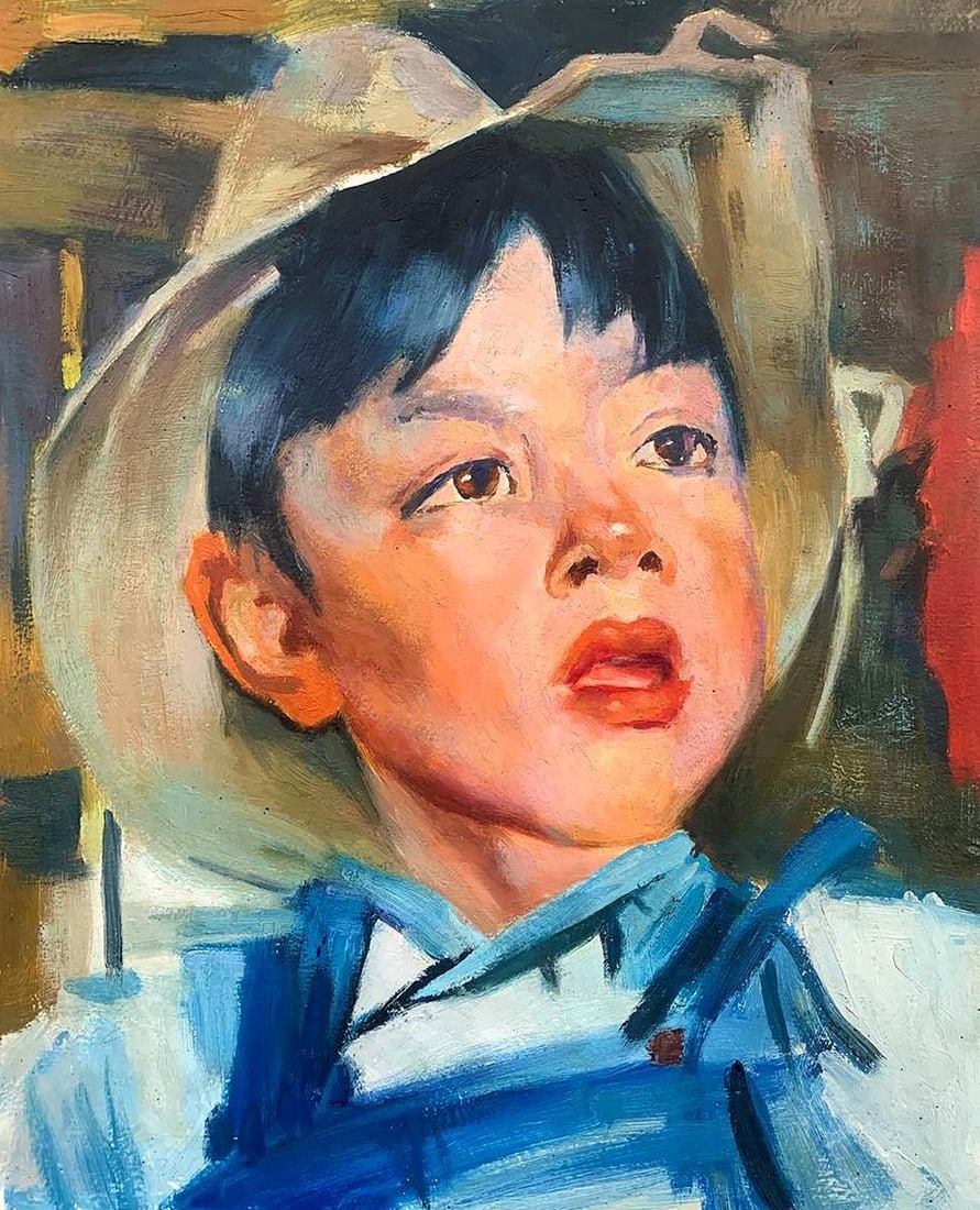 Oil painting Portrait of a boy Feshin Nikolay Ivanovich - 2