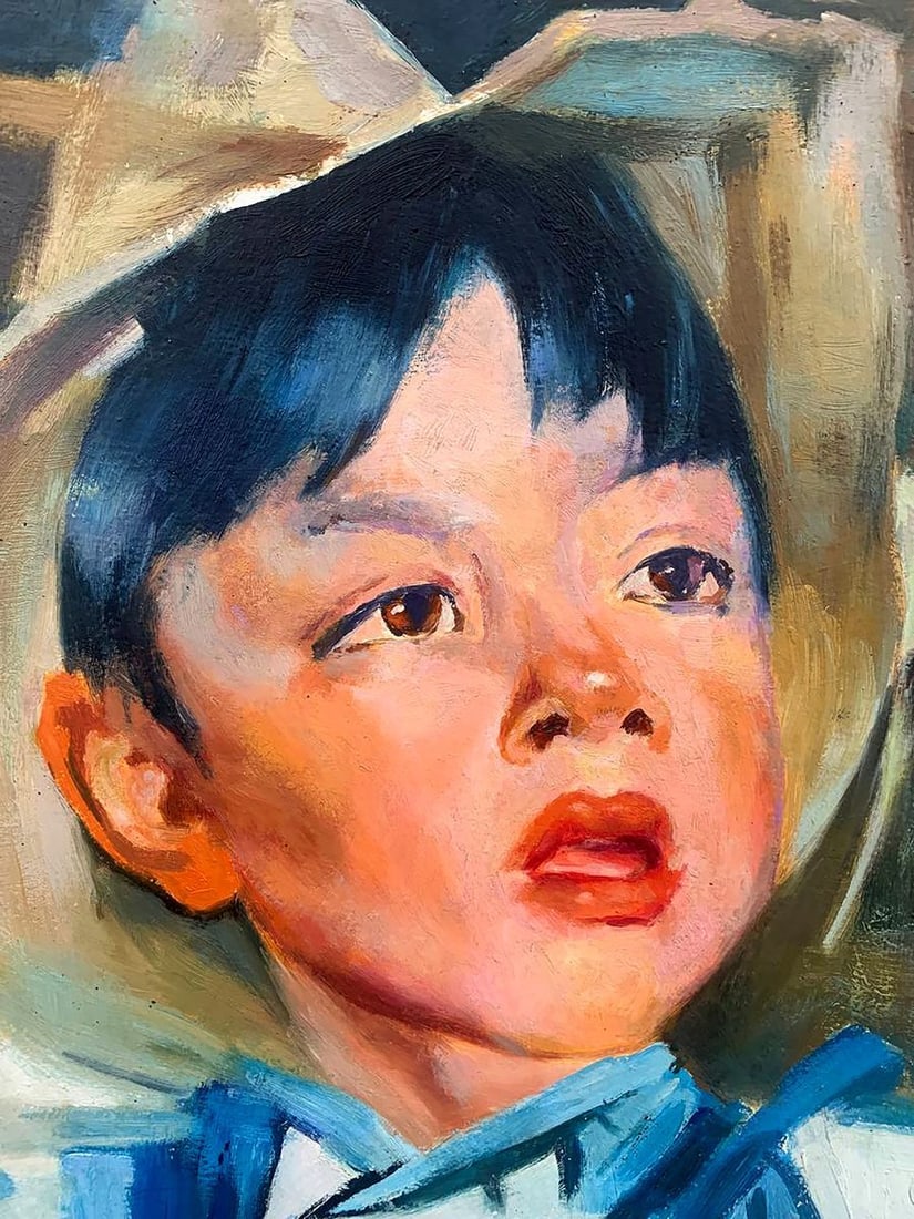 Oil painting Portrait of a boy Feshin Nikolay Ivanovich - 3