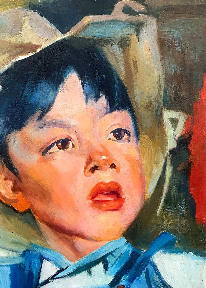 Oil painting Portrait of a boy Feshin Nikolay Ivanovich - 4