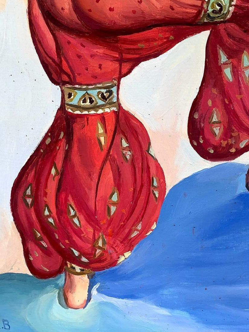 Oil painting Sketch of the costume of the red sultana Bakst Lev Samoilovich - 7