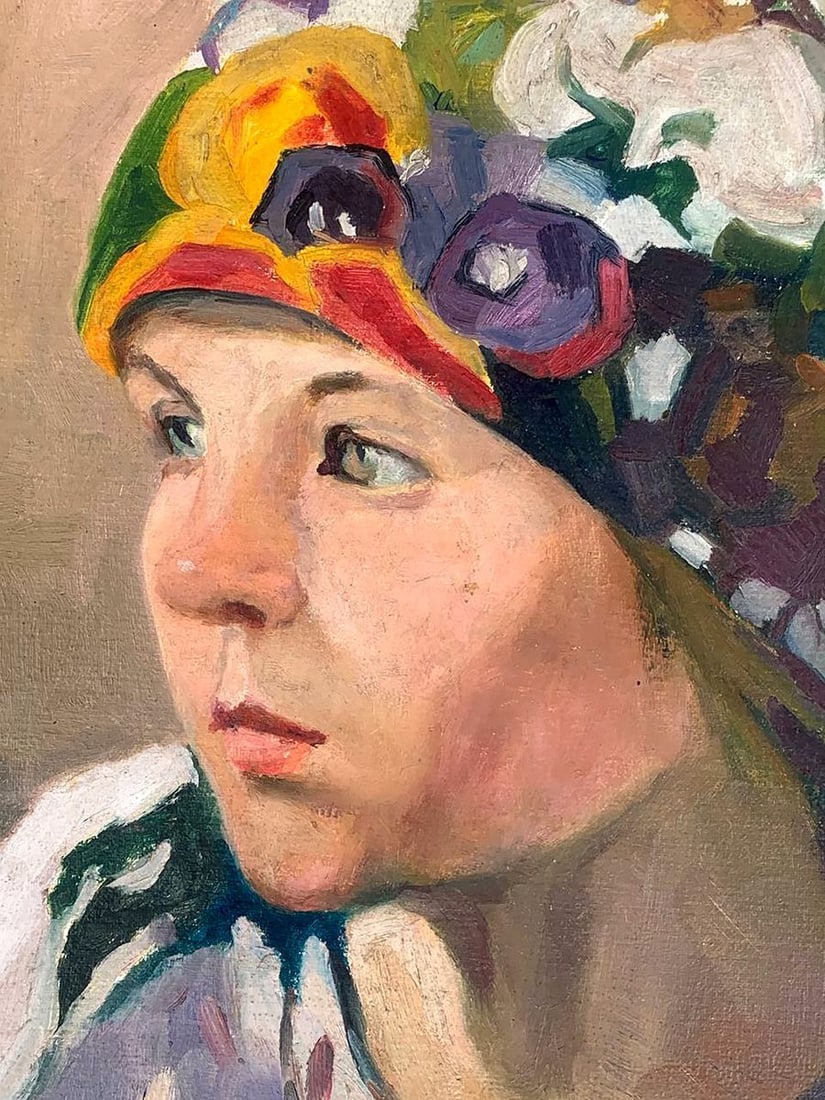 Oil painting Portrait of a country girl Stil' Leonid Mikhaylovich - 5