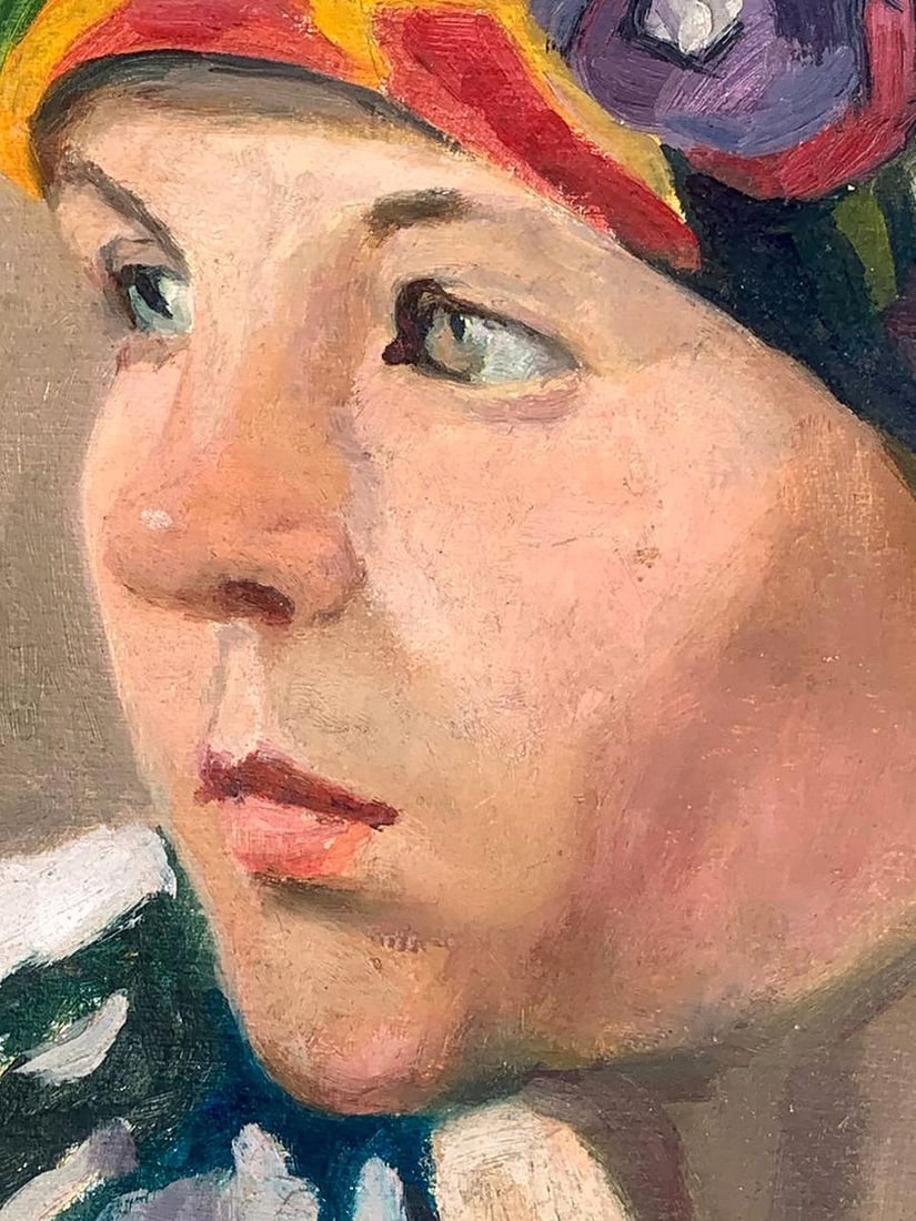 Oil painting Portrait of a country girl Stil' Leonid Mikhaylovich - 7