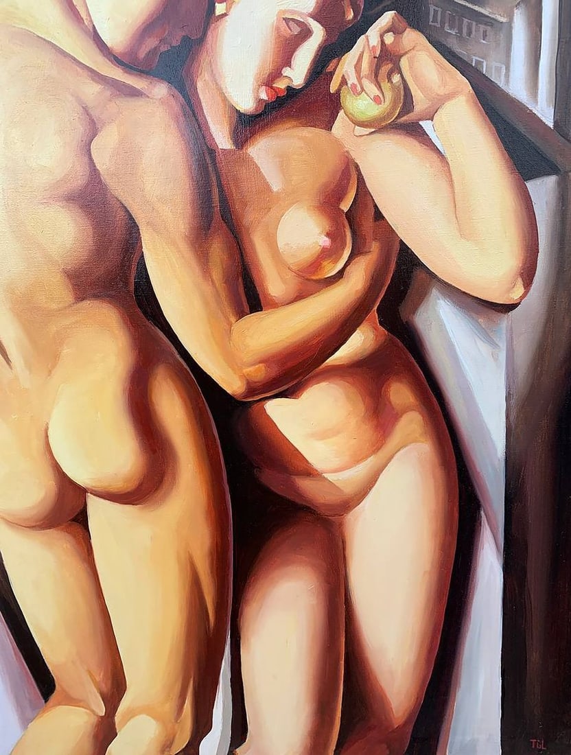 Oil painting Adam and Eve (based on T. Lempicka) V. Konotopsky - 6