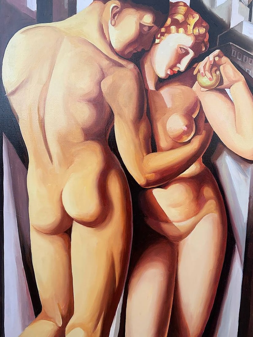 Oil painting Adam and Eve (based on T. Lempicka) V. Konotopsky - 7