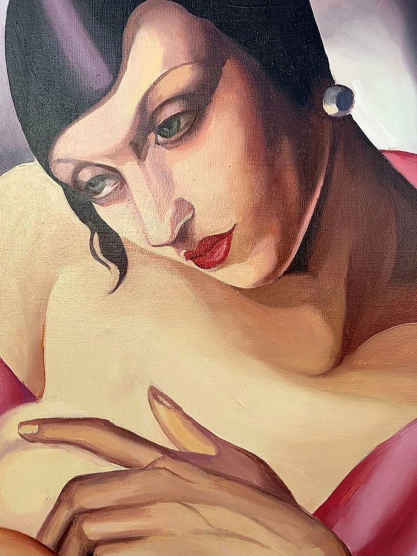 Oil painting Motherhood (based on T. Lempicka) V. Konotopsky - 3