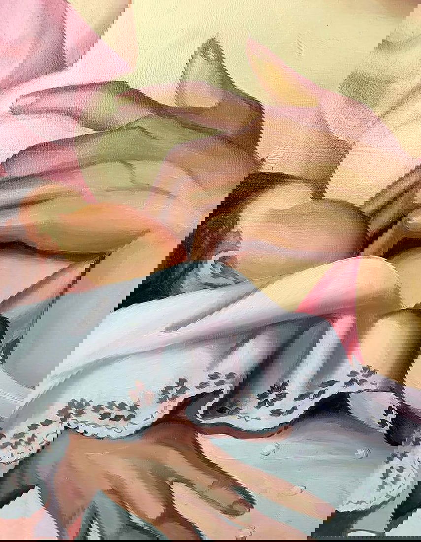 Oil painting Motherhood (based on T. Lempicka) V. Konotopsky - 6